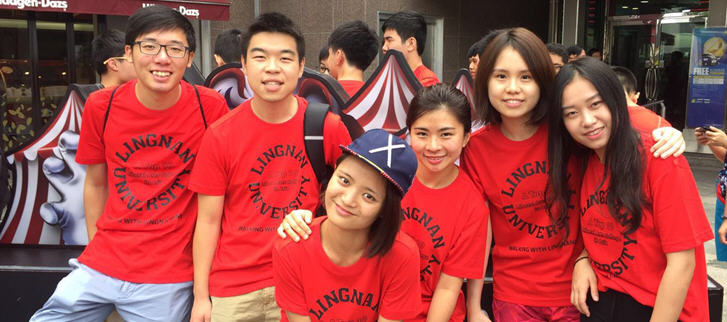 Walkathon participants pictured on The Peak.