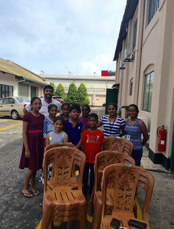 They may be only plastic chairs, but they have helped put smiles on the faces of children and volunteers at a Colombo community centre.