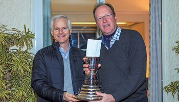 James Barrington from HAECO receives the trophy from John Slosar.