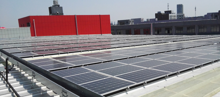 Rooftop solar panels at the Jinxiu plant have a generating capacity of 3.11 billion kWh per year.