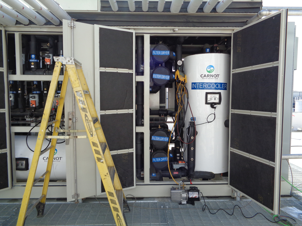 The Carnot refrigeration system at USCS Turlock North.