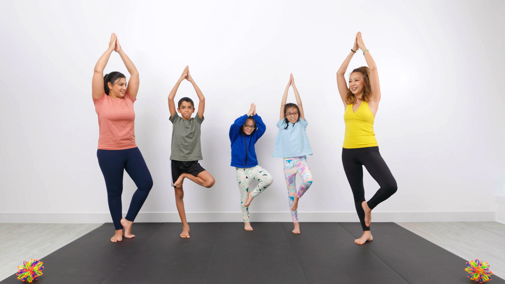 Yoga Therapists from The Joshua Hellmann Foundation for Orphan Disease sharing their yoga practice.