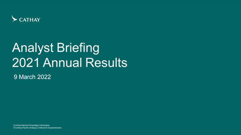 2021 Annual Results Analyst Briefing