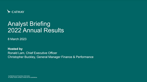 2022 Annual Results Analyst Briefing