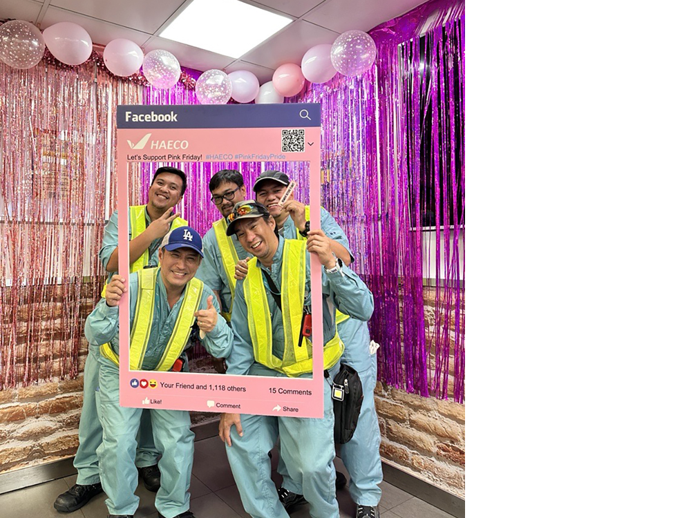 HAECO staff show support for the LGBTQ+ community.