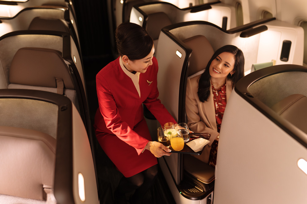 Inflight service today in the award-winning Aria Suite.