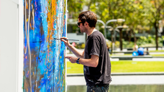Live street art at Taikoo Park
