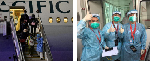 Cathay Pacific Group charter flights repatriate Hong Kong residents from affected areas.