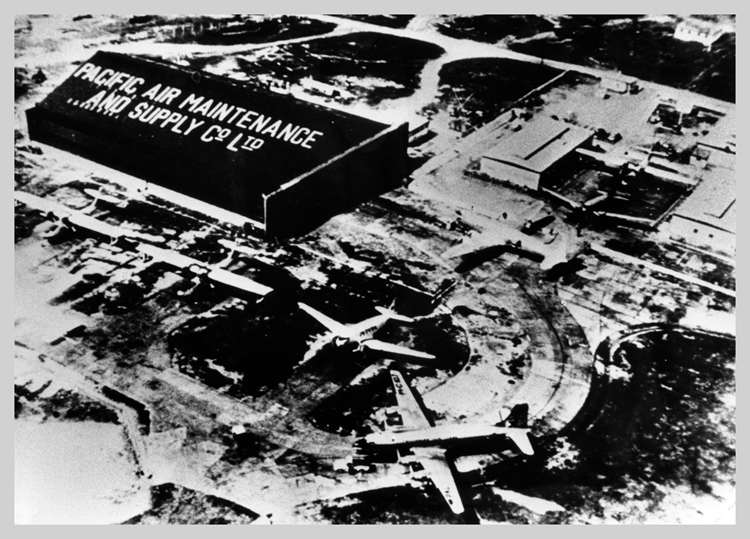 The PAMAS facility at Kai Tak Airfield in the late 1940s.