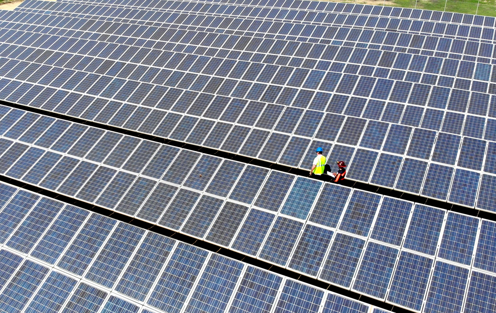 Solar array at USCS’s Tulare North’s facility.