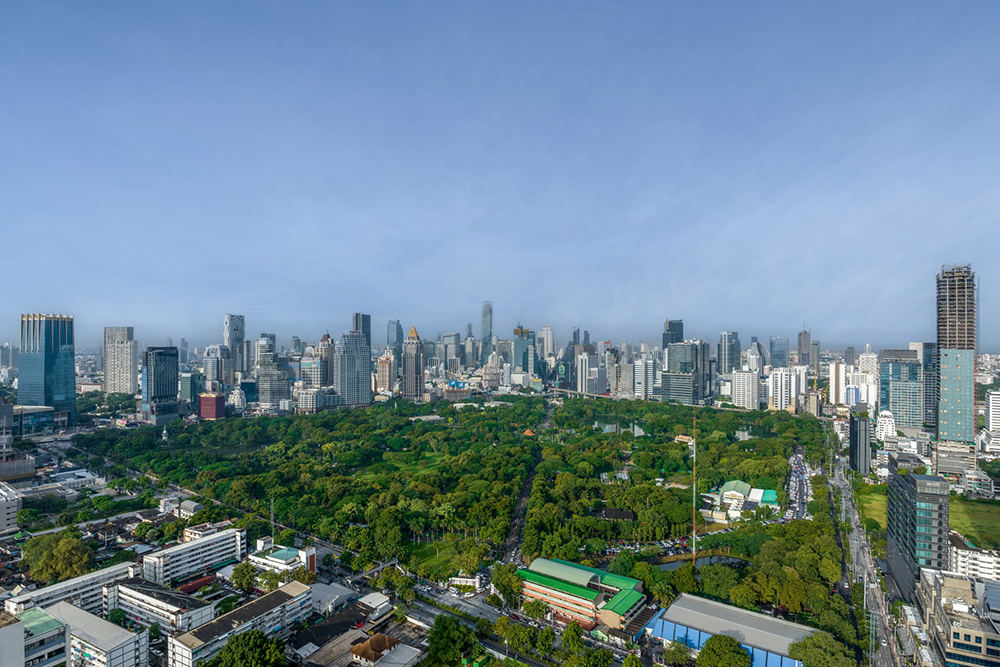 The residential development will enjoy open views over Bangkok’s Lumphini Park.