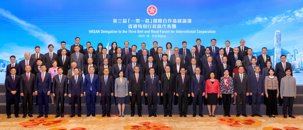 The Hong Kong delegation to the Forum. Guy is standing in the second row, second from left.