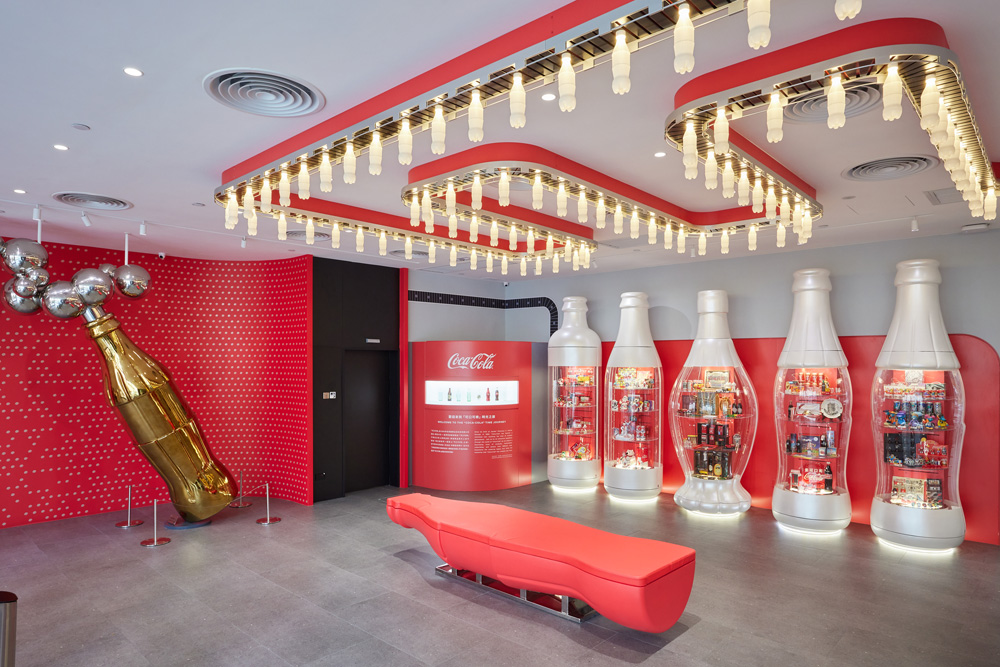 The entrance lobby at Swire Coca-Cola HK bottling plant in Sha Tin.
